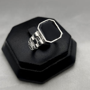 #AC134 - Anillo Caballero Tipo Rolex Plata - A09/5.4