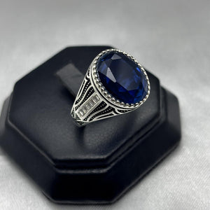 #AC162 - Anillo Para Caballero Piedra Zirconia Plata - IC7.2
