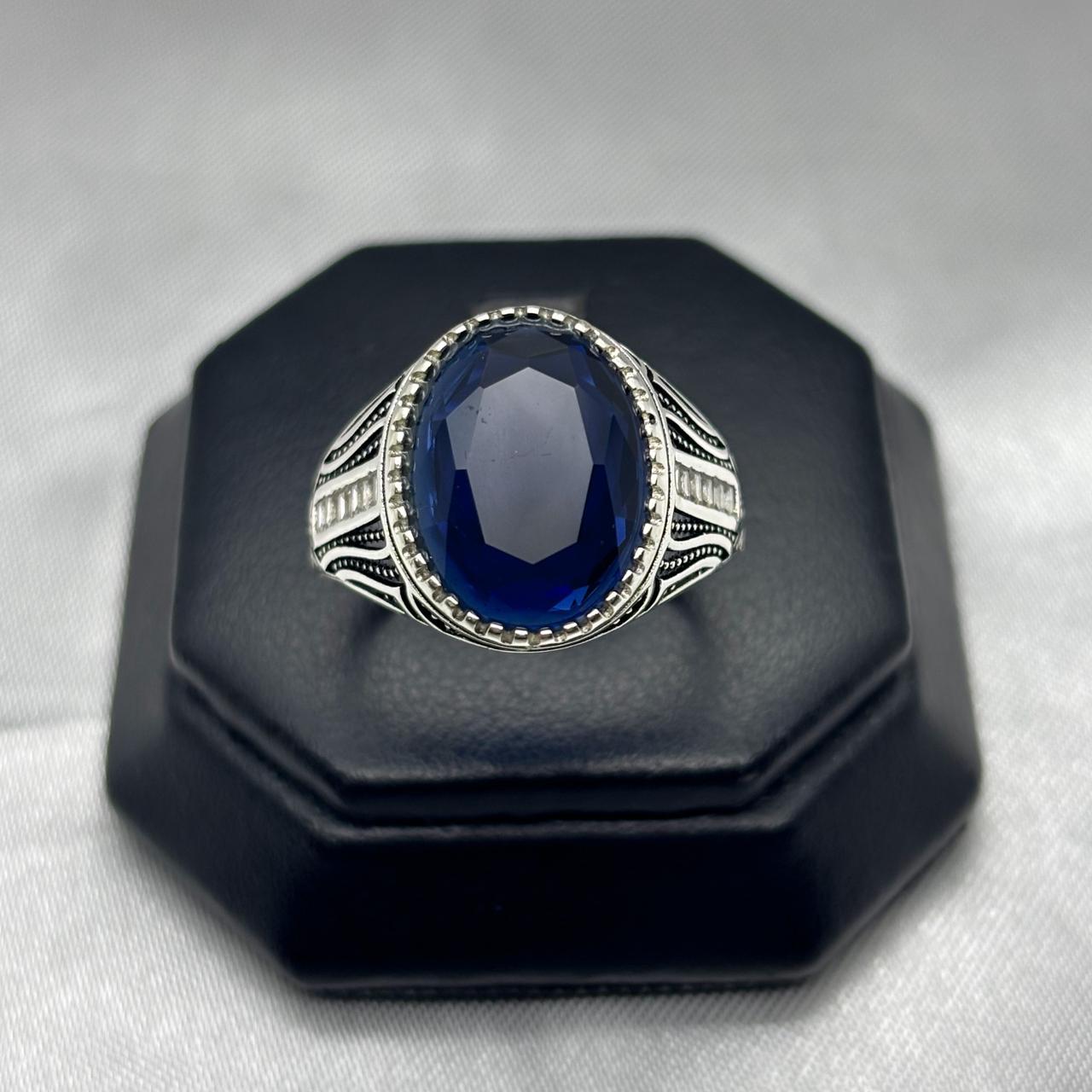 #AC162 - Anillo Para Caballero Piedra Zirconia Plata - IC7.2
