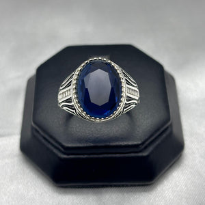 #AC162 - Anillo Para Caballero Piedra Zirconia Plata - IC7.2