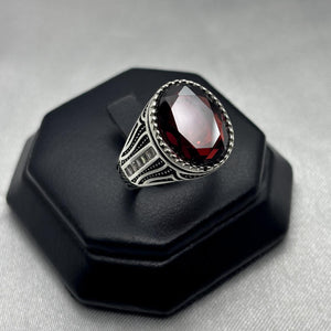 #AC162 - Anillo Para Caballero Piedra Zirconia Plata - IC7.2