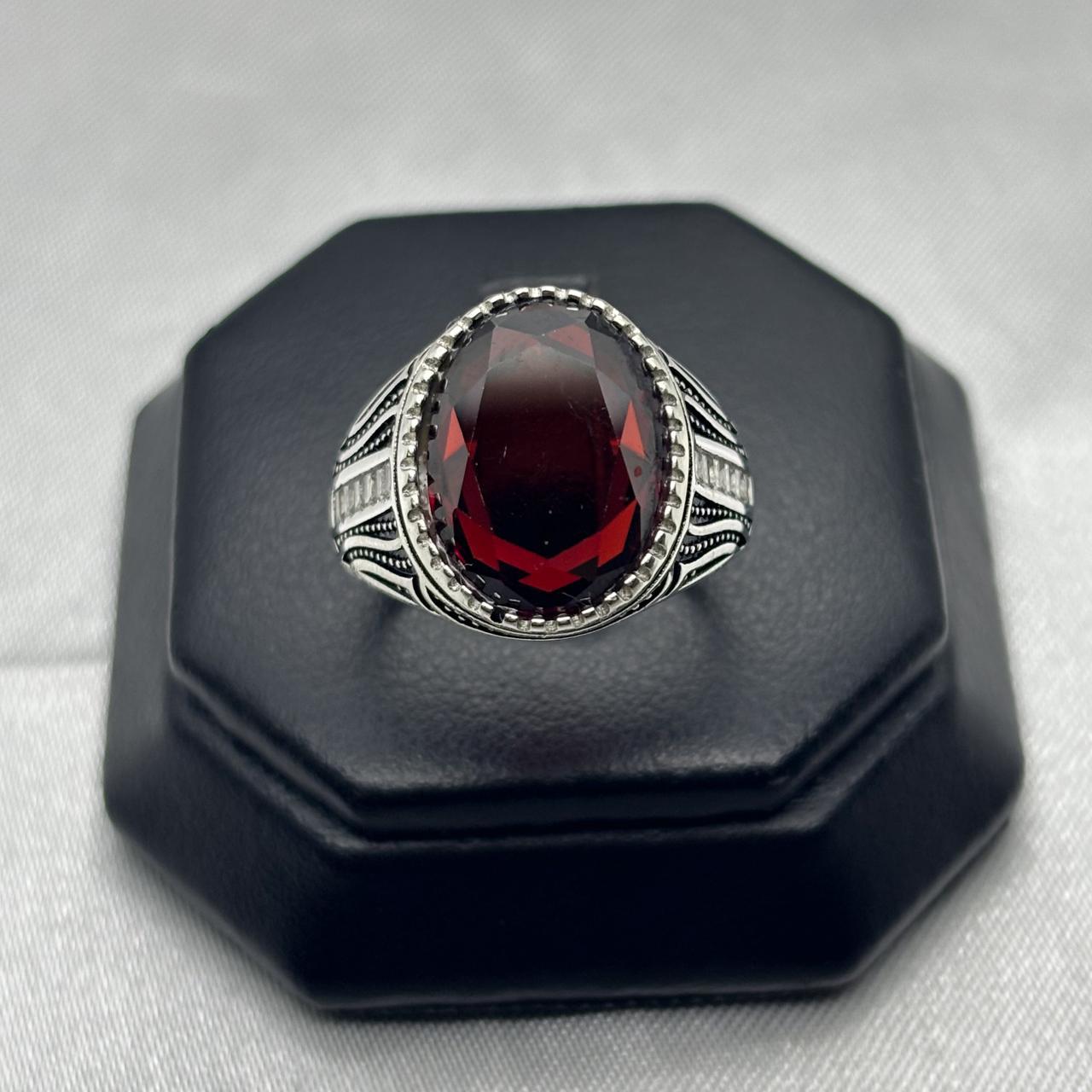 #AC162 - Anillo Para Caballero Piedra Zirconia Plata - IC7.2
