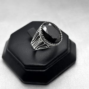 #AC162 - Anillo Para Caballero Piedra Zirconia Plata - IC7.2