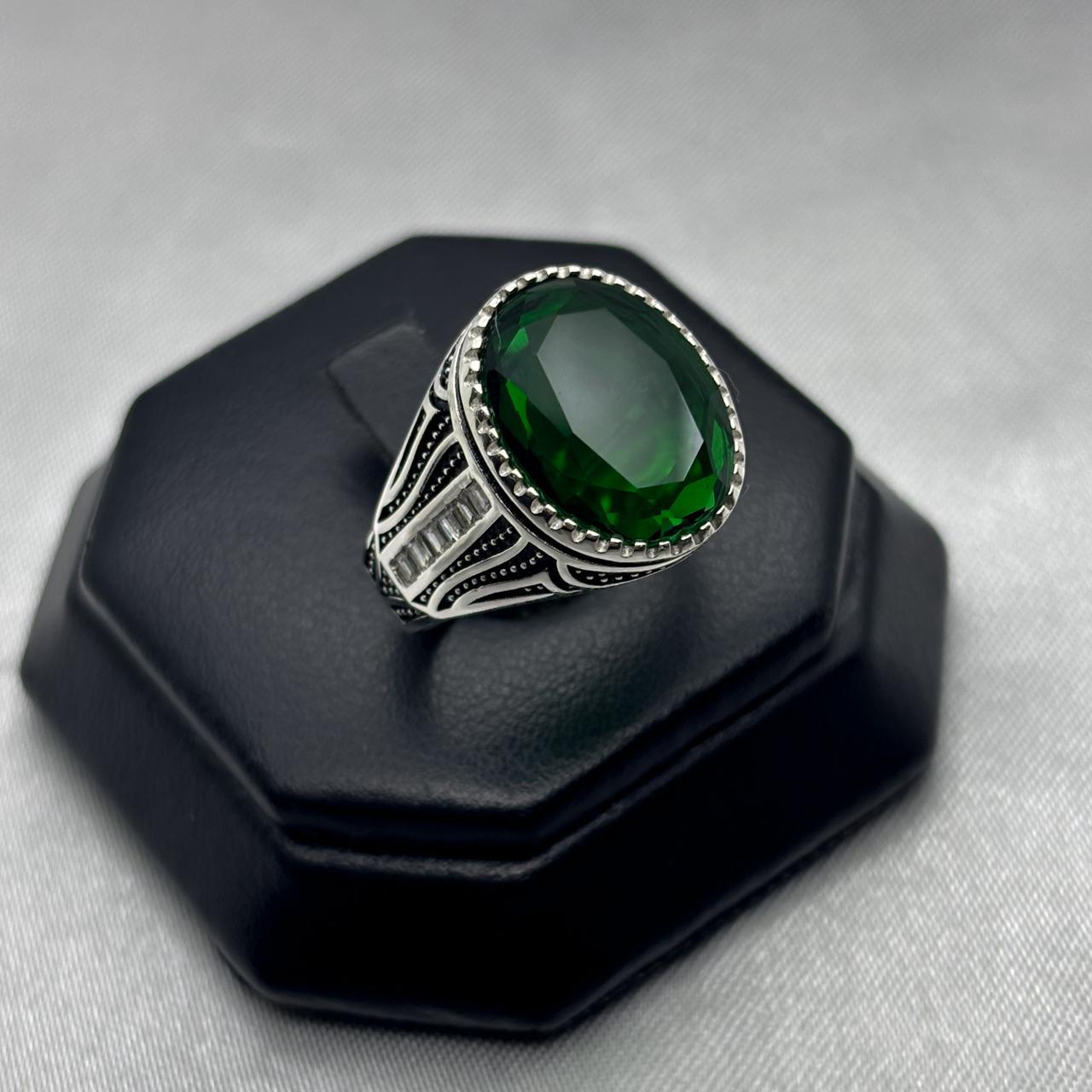 #AC162 - Anillo Para Caballero Piedra Zirconia Plata - IC7.2