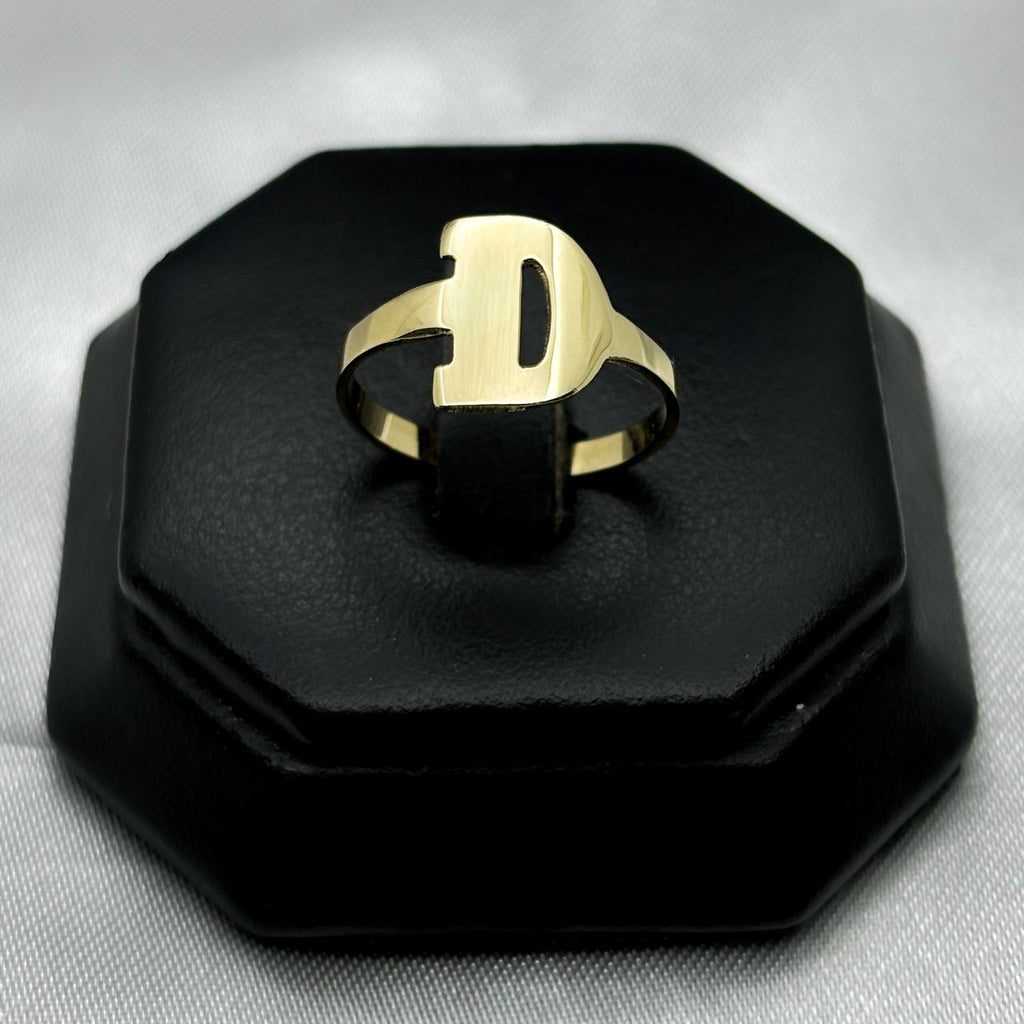#AD10102 - Anillo De Letra D Oro 10k  - 1.8