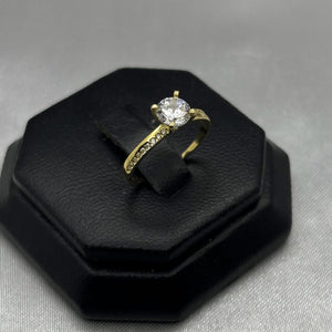 #AD10122 - Anillo Anillo Solitario Con Piedra Zirconia Oro 10K - K01/1.7