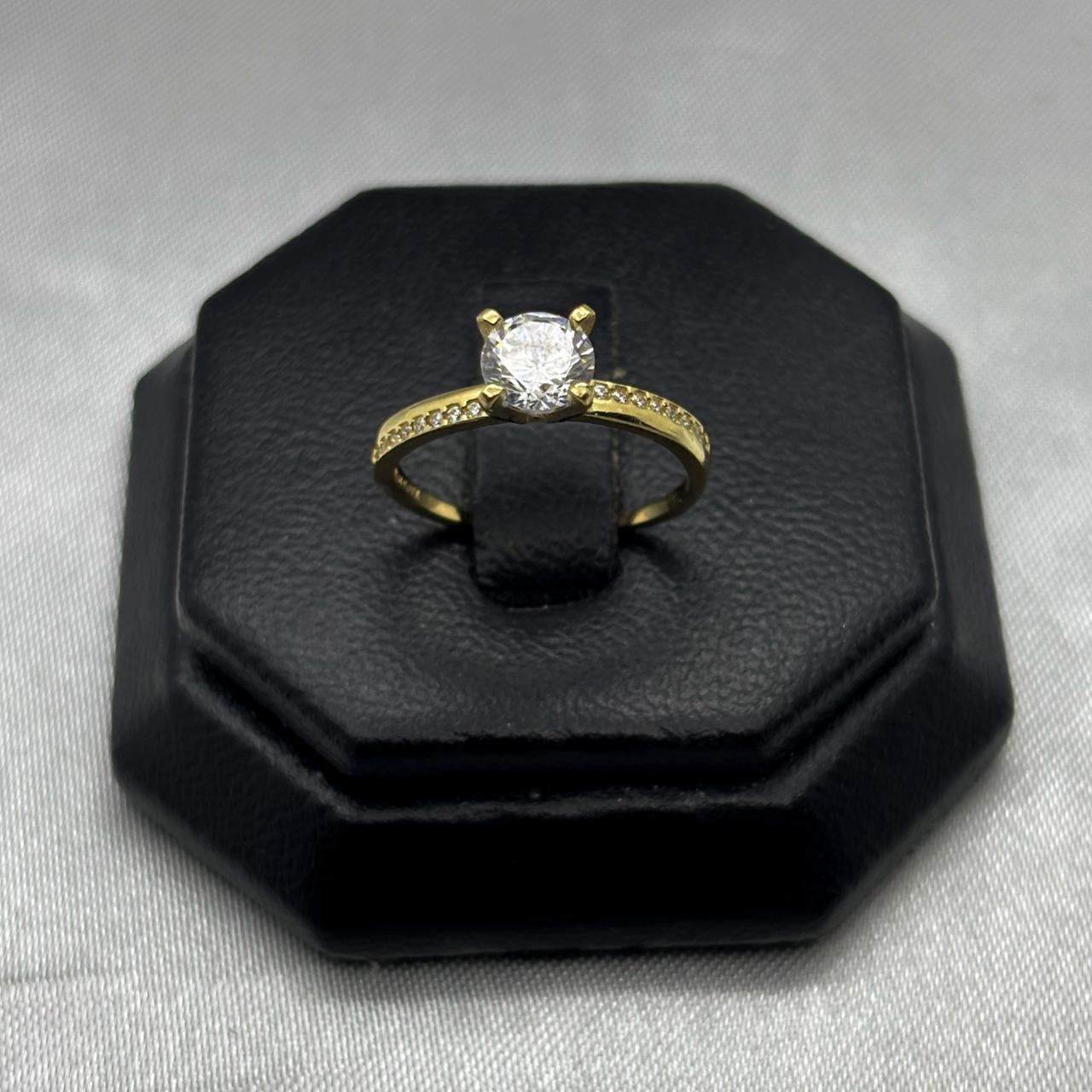 #AD10122 - Anillo Anillo Solitario Con Piedra Zirconia Oro 10K - K01/1.7
