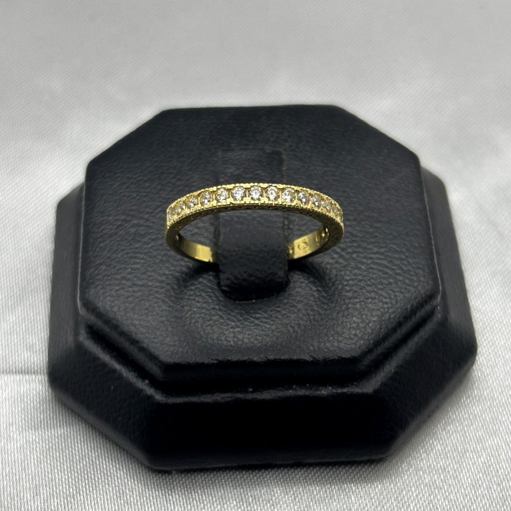 #AD10127 - Anillo Media Churumbela Piedra Zirconia Oro 10K - K01/2.2