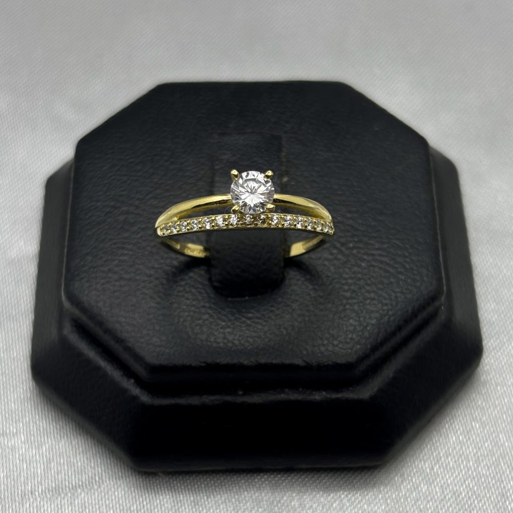 #AD10128 - Anillo Solitario Piedra Zirconia Oro 10K - K01/1.6