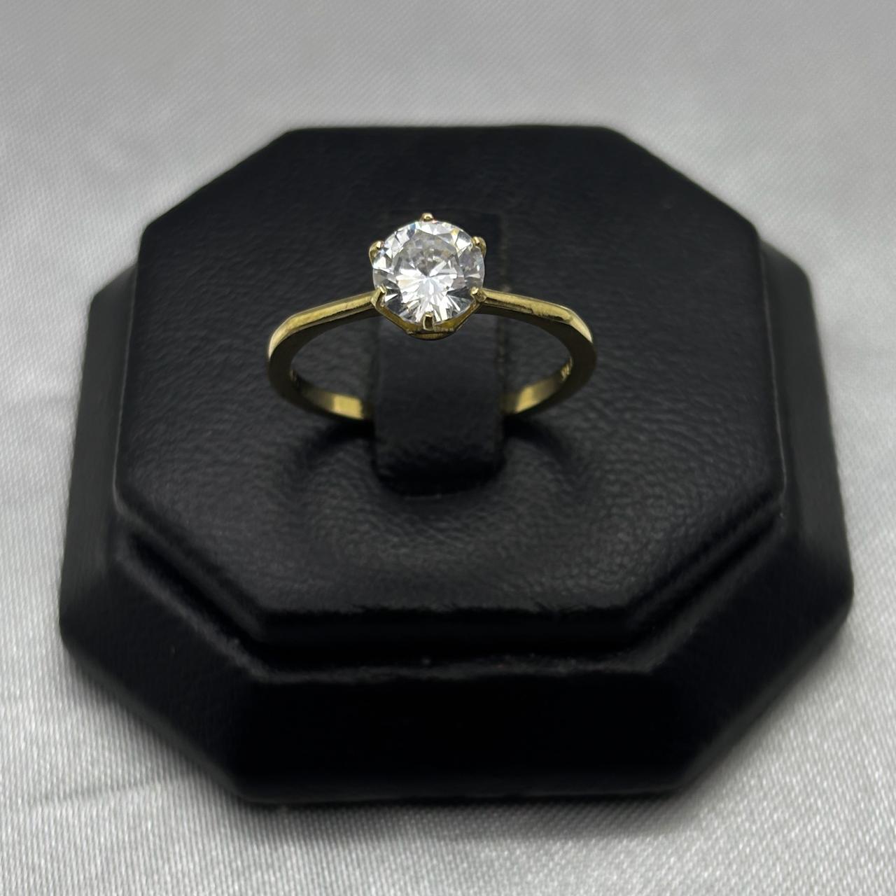 #AD10130 - Anillo Solitario Piedra Zirconia Oro 10K - I01/2.1