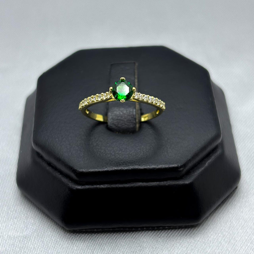 #AD10149 - Anillo Corazón Solitario Piedra Zirconia Oro 10K - I04/1.1