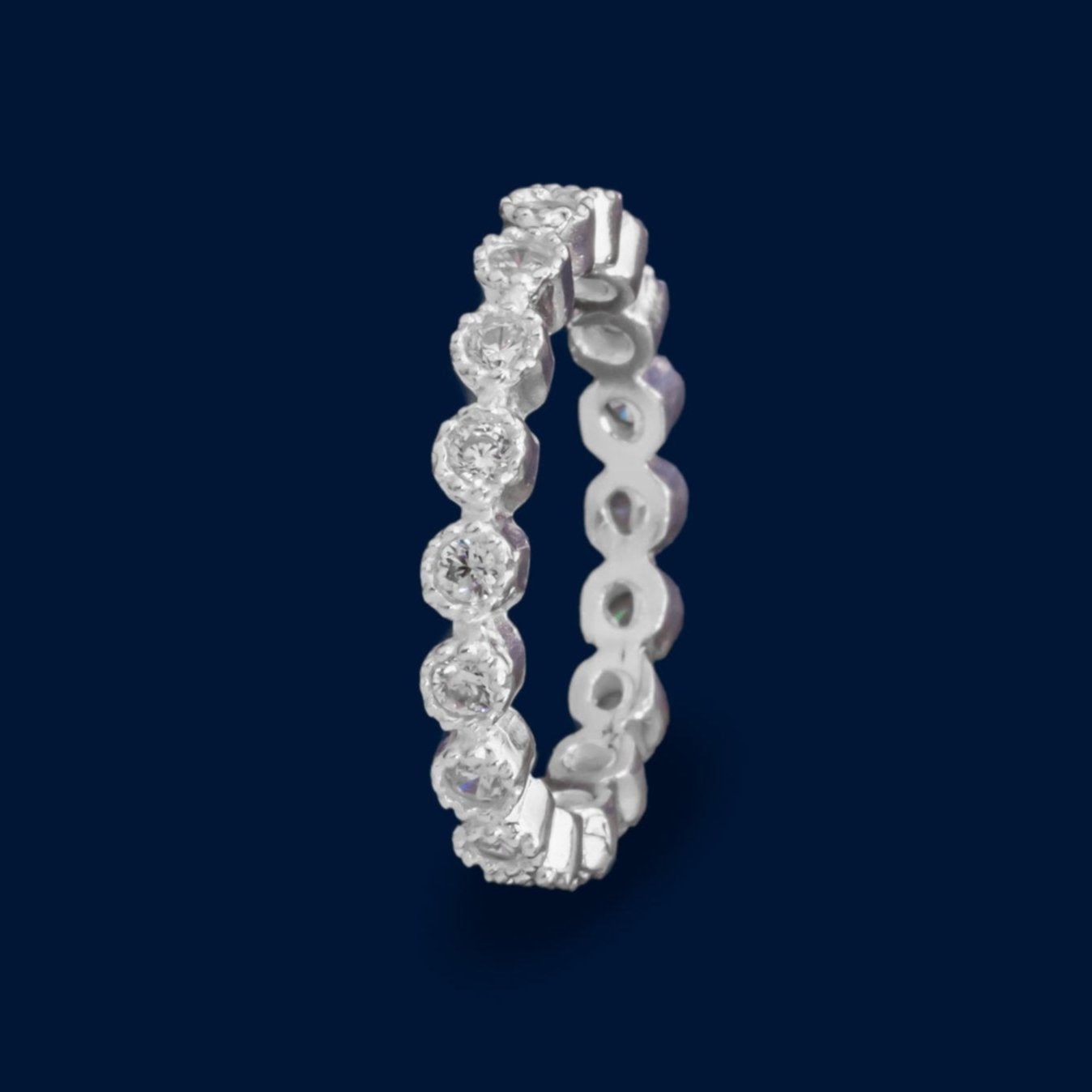 #AD129 - Anillo Churumbela Con Piedra Zirconia Plata - F2.6