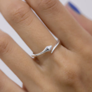 #AD176 - Anillo De Serpiente Ajustable Plata - ZC1.6