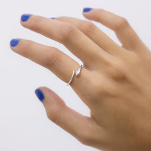 #AD176 - Anillo De Serpiente Ajustable Plata - ZC1.6