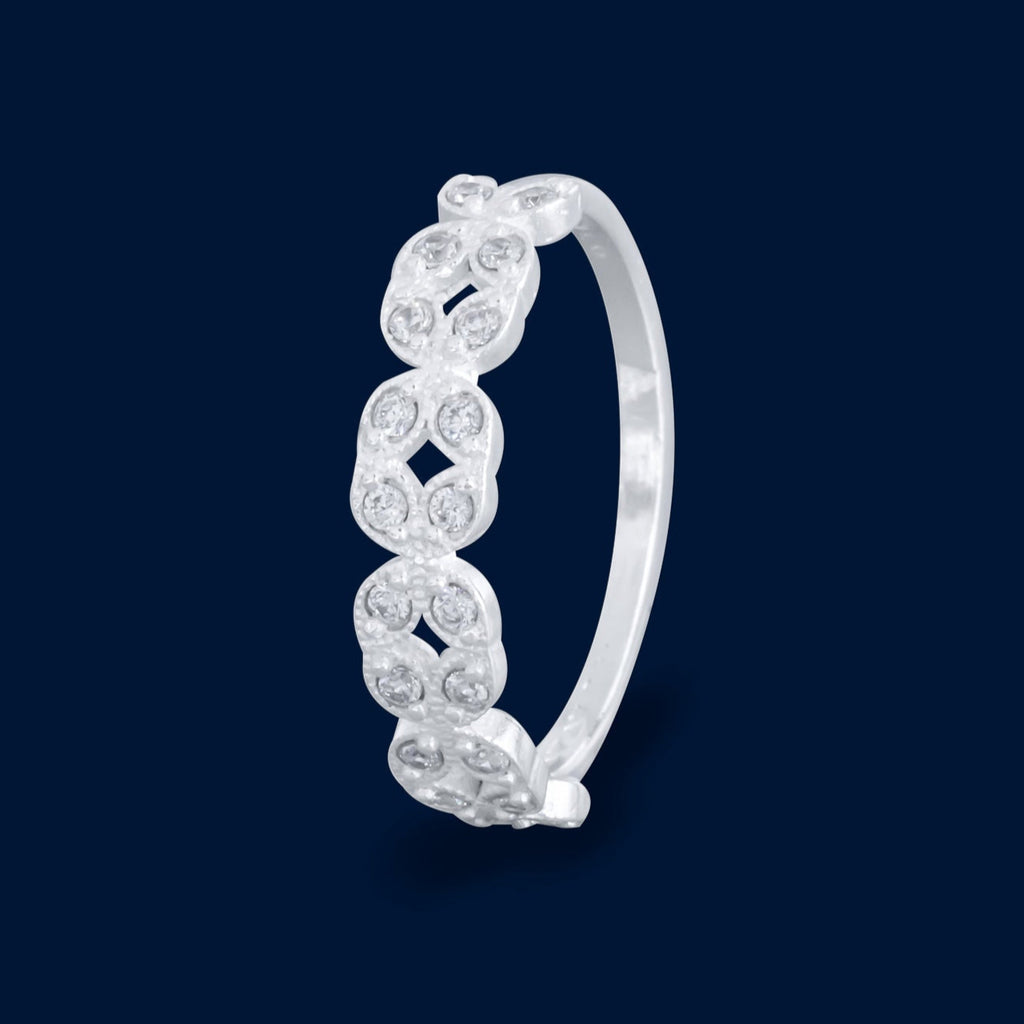 #AD275 - Anillo Con Piedra Zirconia Plata - F2.2