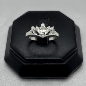 #AD294 - Anillo Corona De 15 Años/XV's Piedra Zirconia Plata - A13/2.3