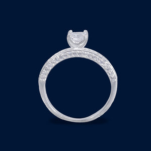 #AD316 - Anillo De Dama Solitario Con Zirconia Plata - F2.6