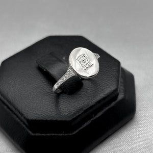 #AD347 - Anillo Graduación Búho Piedra Zirconia Plata - C10/2.1