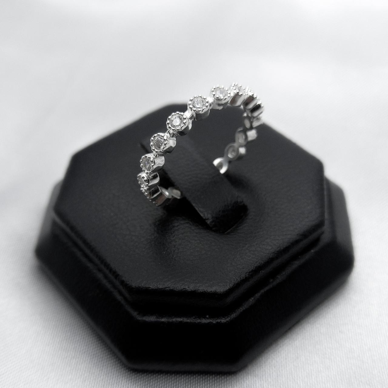 #AD129 - Anillo Churumbela Con Piedra Zirconia Plata - F2.6