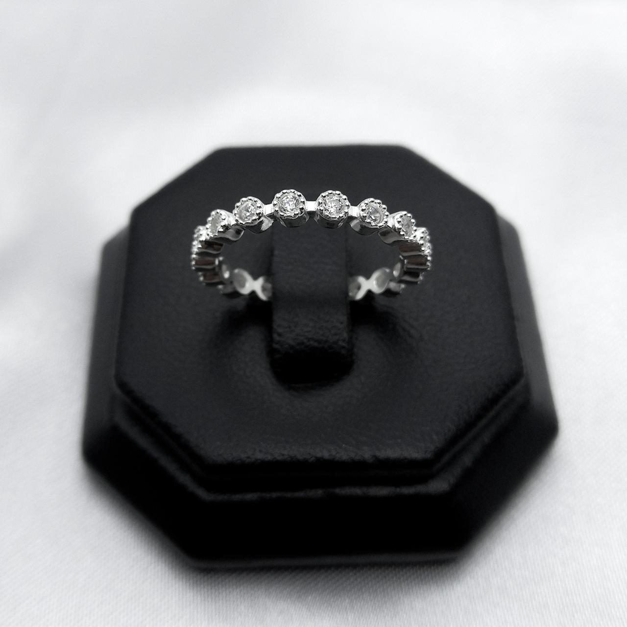 #AD129 - Anillo Churumbela Con Piedra Zirconia Plata - F2.6