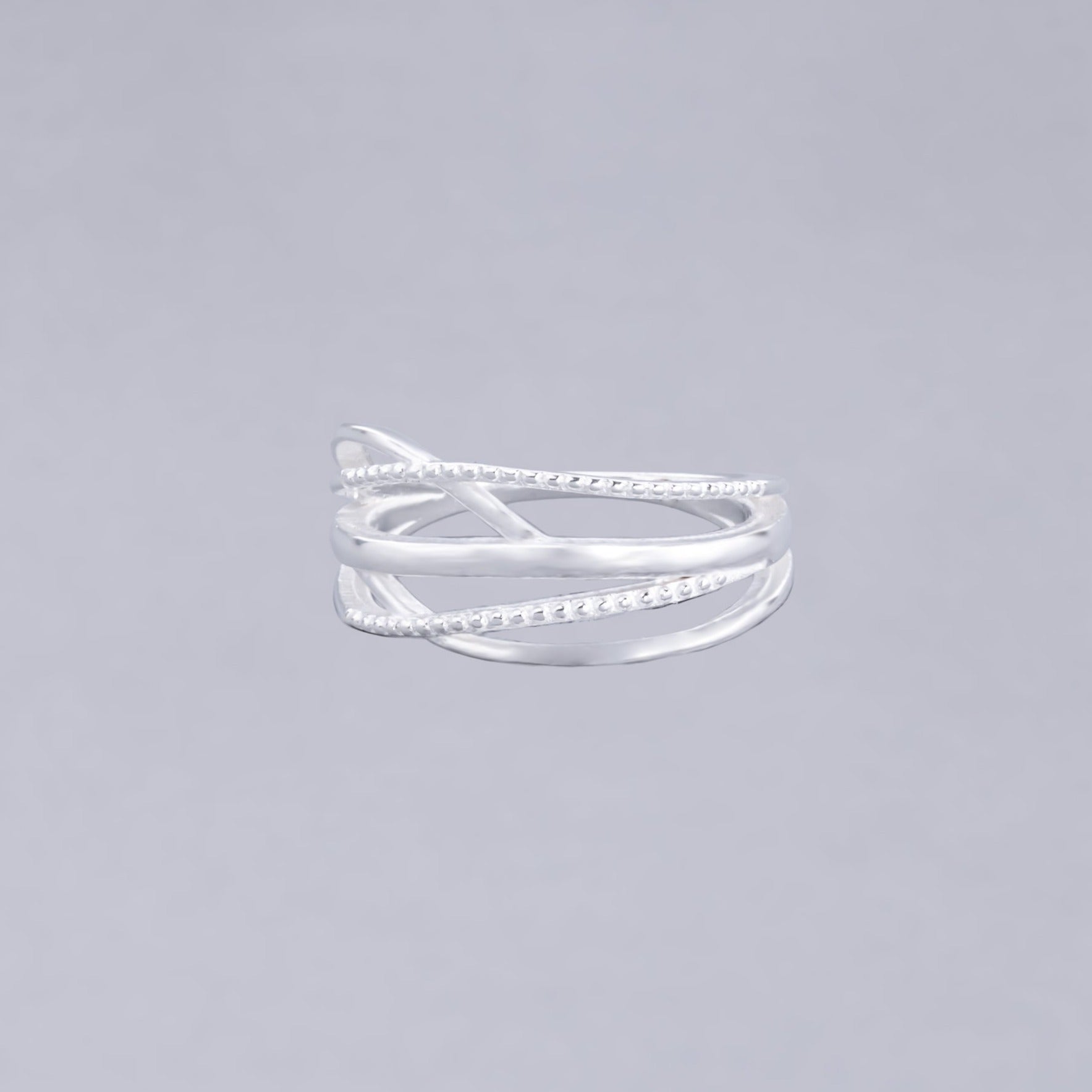 #AD403 - Anillo De Dama De Plata - IC4.0