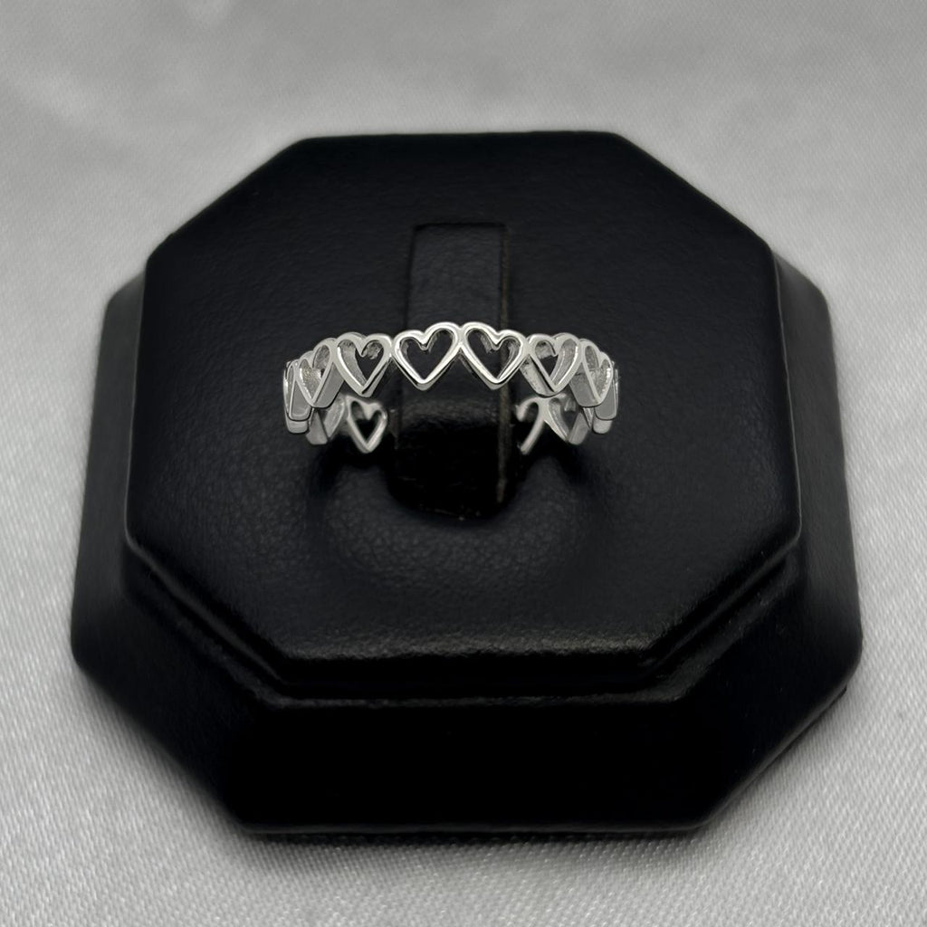 #AD434 - Anillo Corazones Plata - B11/1.4