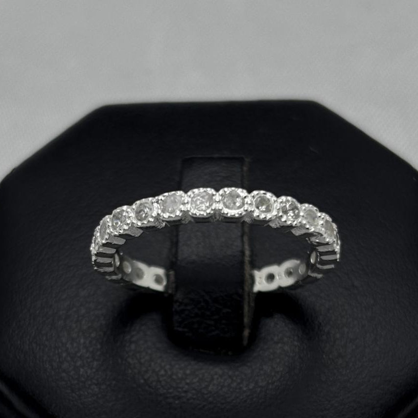 #AD442 - Anillo Churumbela Piedra Zirconia Plata - B10/2.2