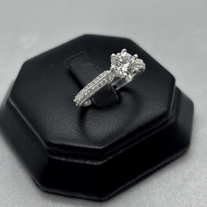 #AD445 - Anillo Solitario Piedra Zirconia Plata - A13/2.6