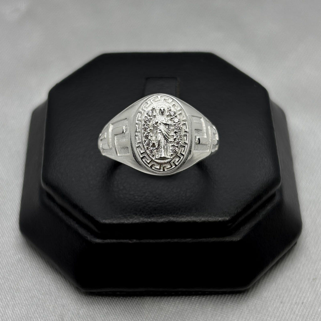 #AD468 - Anillo De San Judas Tadeo Con Zirconia Plata - A09/4.0