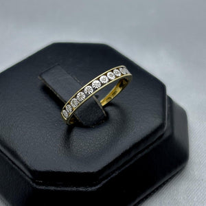 #ADX10107 - Anillo Media Churumbela Con Diamantes Natural Oro 10K - LX255