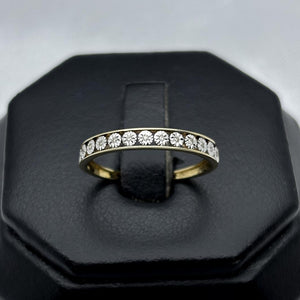 #ADX10107 - Anillo Media Churumbela Con Diamantes Natural Oro 10K - LX255