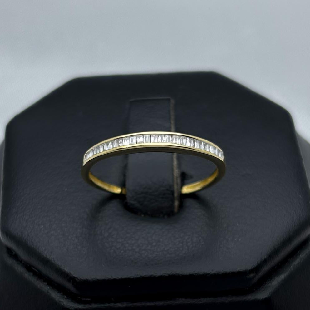 #ADX10110 - Anillo Media Churumbela Con Diamante Natural Oro 10K - MX235