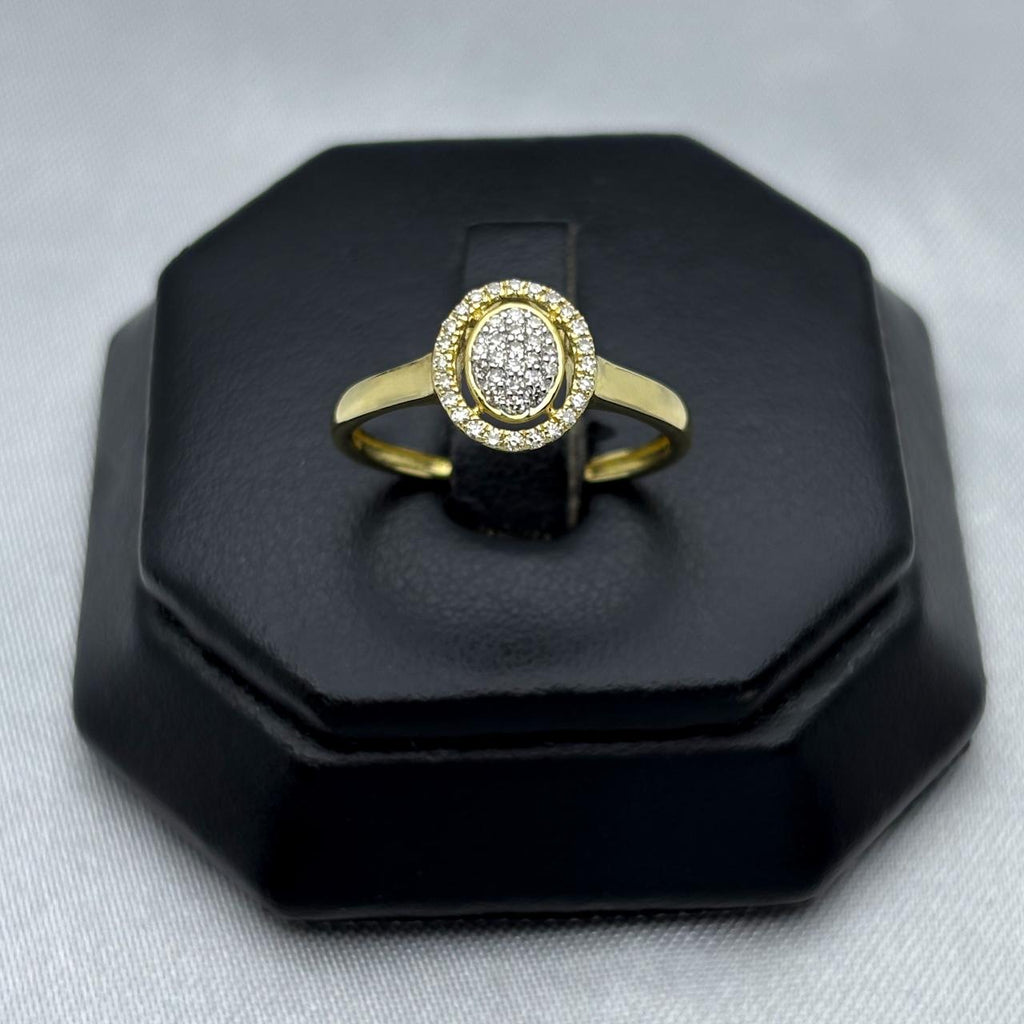 #ADX10113 - Anillo Con Diamante Natural Oval Oro 10K - LX295