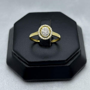 #ADX10113 - Anillo Con Diamante Natural Oval Oro 10K - LX295