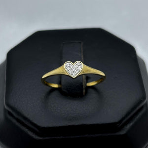#ADX14101 - Anillo Corazón Diamante Natural Oro 14K - SX210