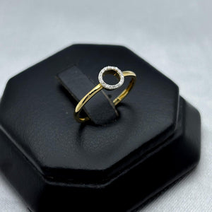 #ADX14103 - Anillo Con Diamante Natural Oro 14K - SX255