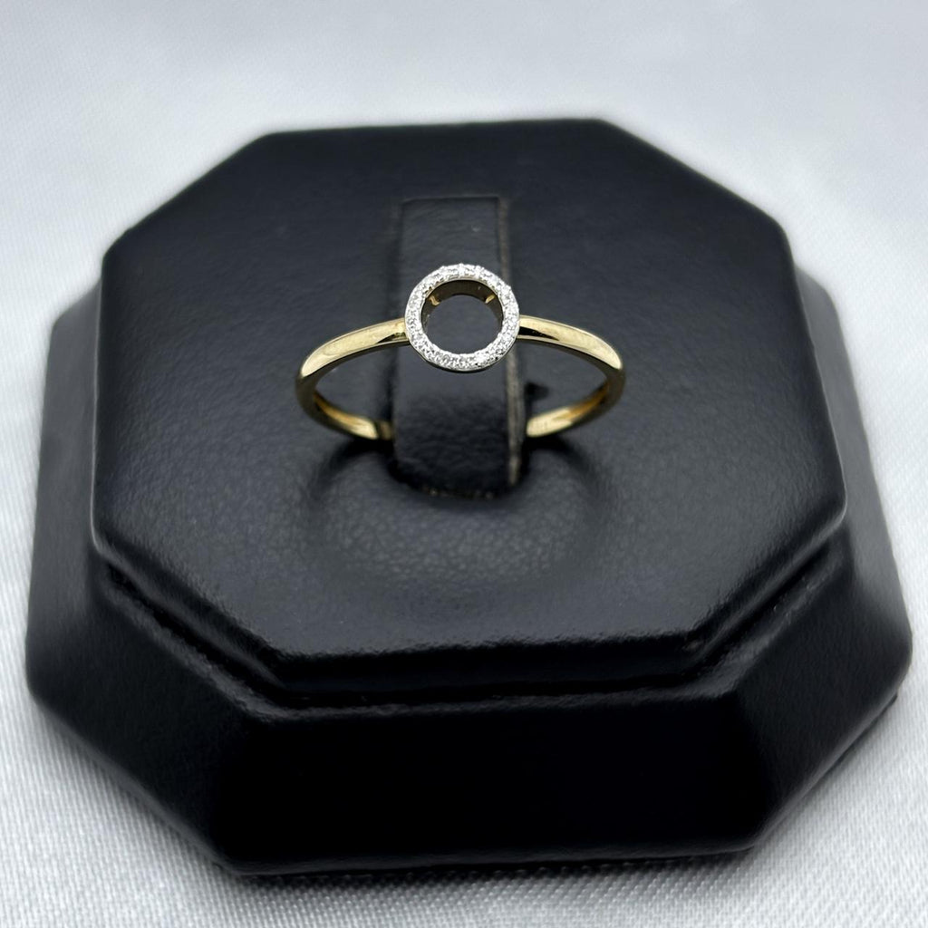 #ADX14103 - Anillo Con Diamante Natural Oro 14K - SX255
