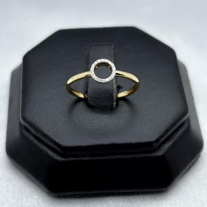 #ADX14103 - Anillo Con Diamante Natural Oro 14K - SX255