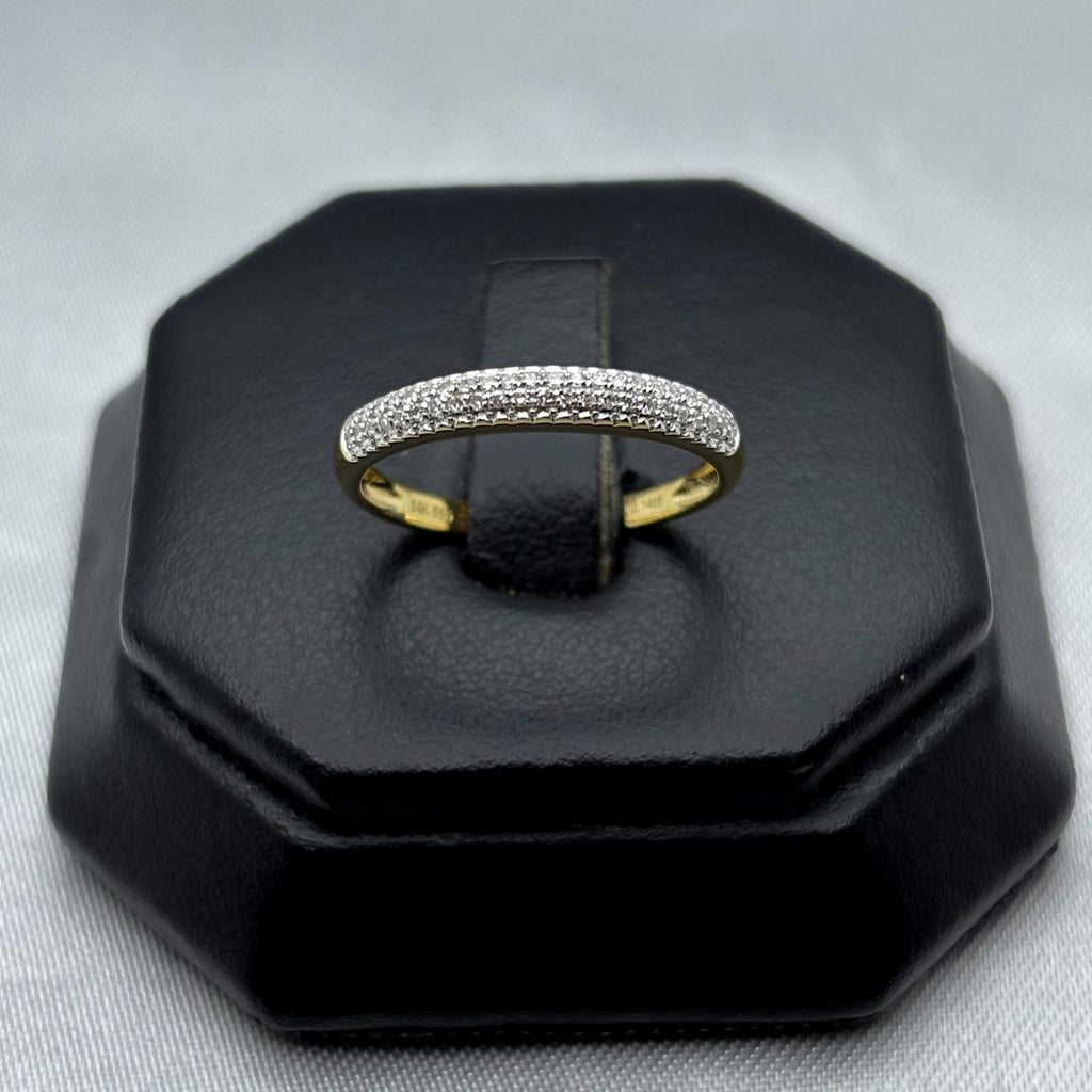 #ADX14110 - Anillo Media Churumbela Con Diamante Natural Oro 14K - SX380