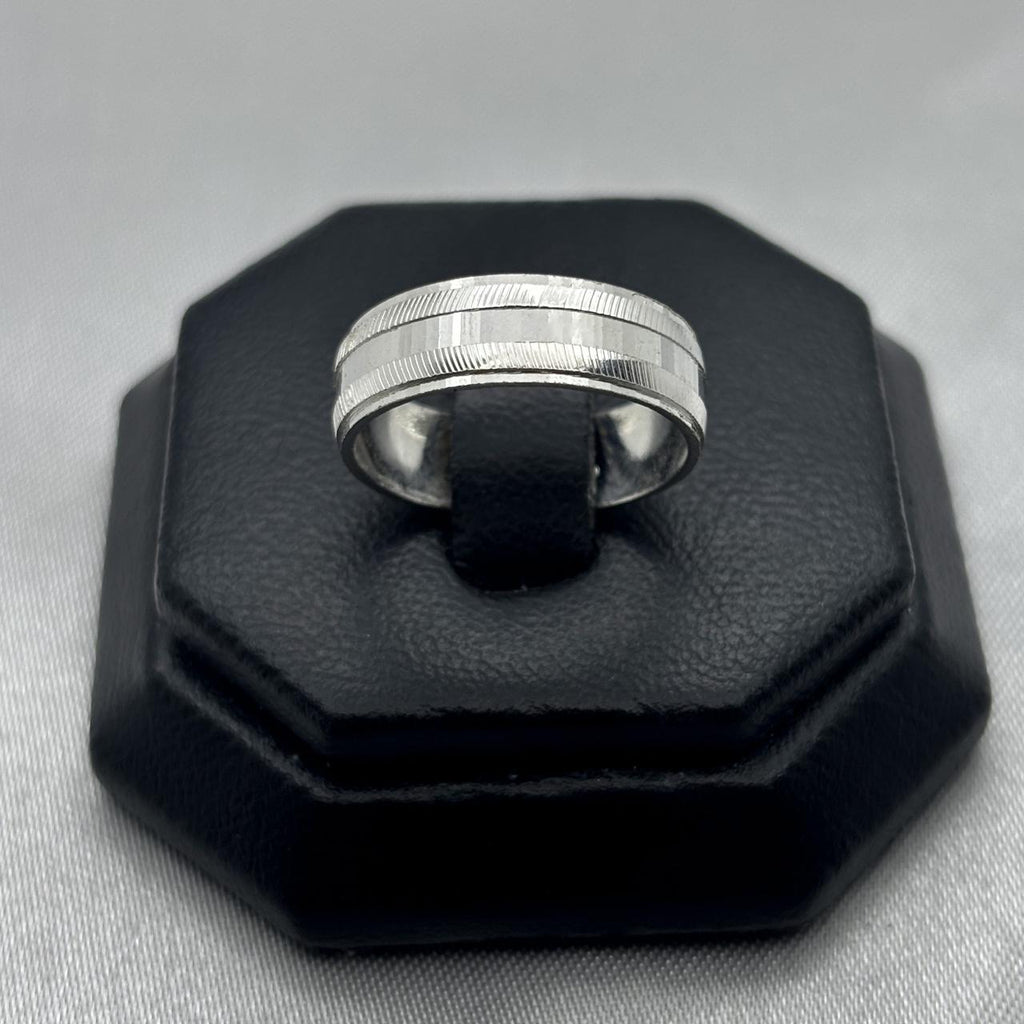 #AG118 - Argolla Diamantada Plata - 6 mm - ZC2.5