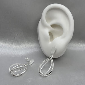 #AR231 - Arete Colgantes Oval Plata - B11/3.1