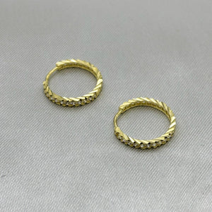 #ARR10121 - Arracada Circular Con Piedra De Zirconia Oro 10K - I07/1.1