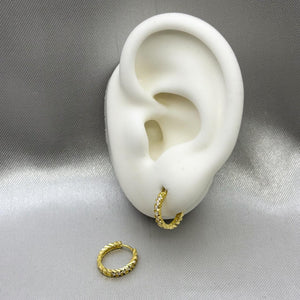 #ARR10122 - Arracada Oval Con Piedra Zirconia Oro 10K - I07/1.2