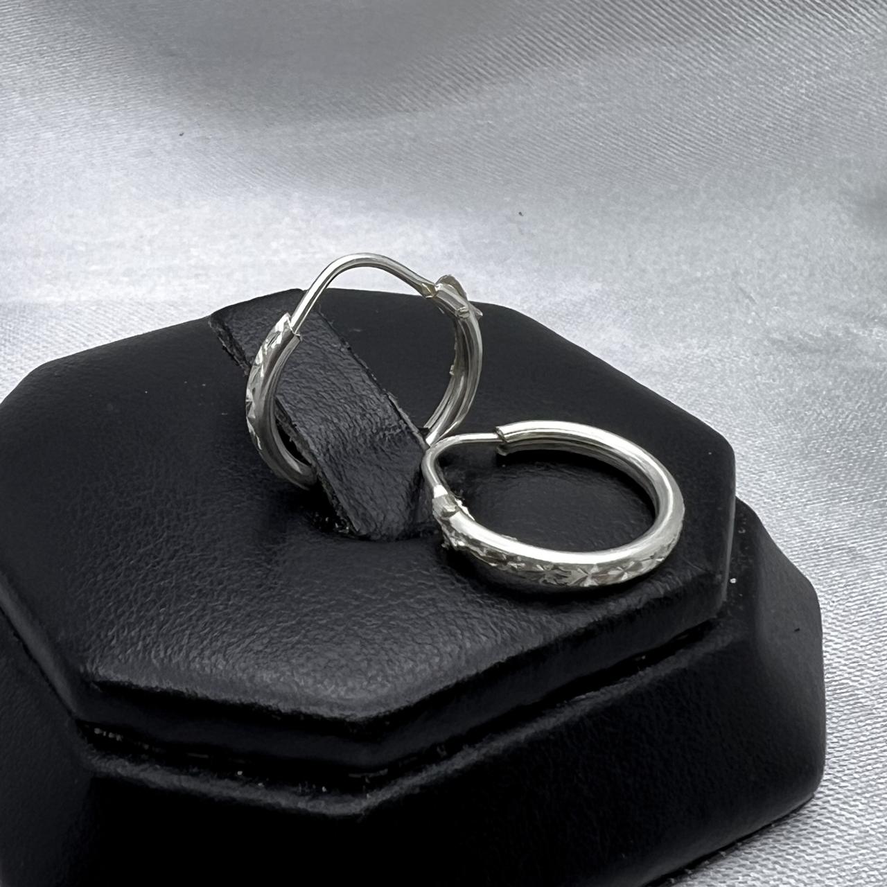 #ARR153 - Arracada Diamantada De Plata - CE7.0