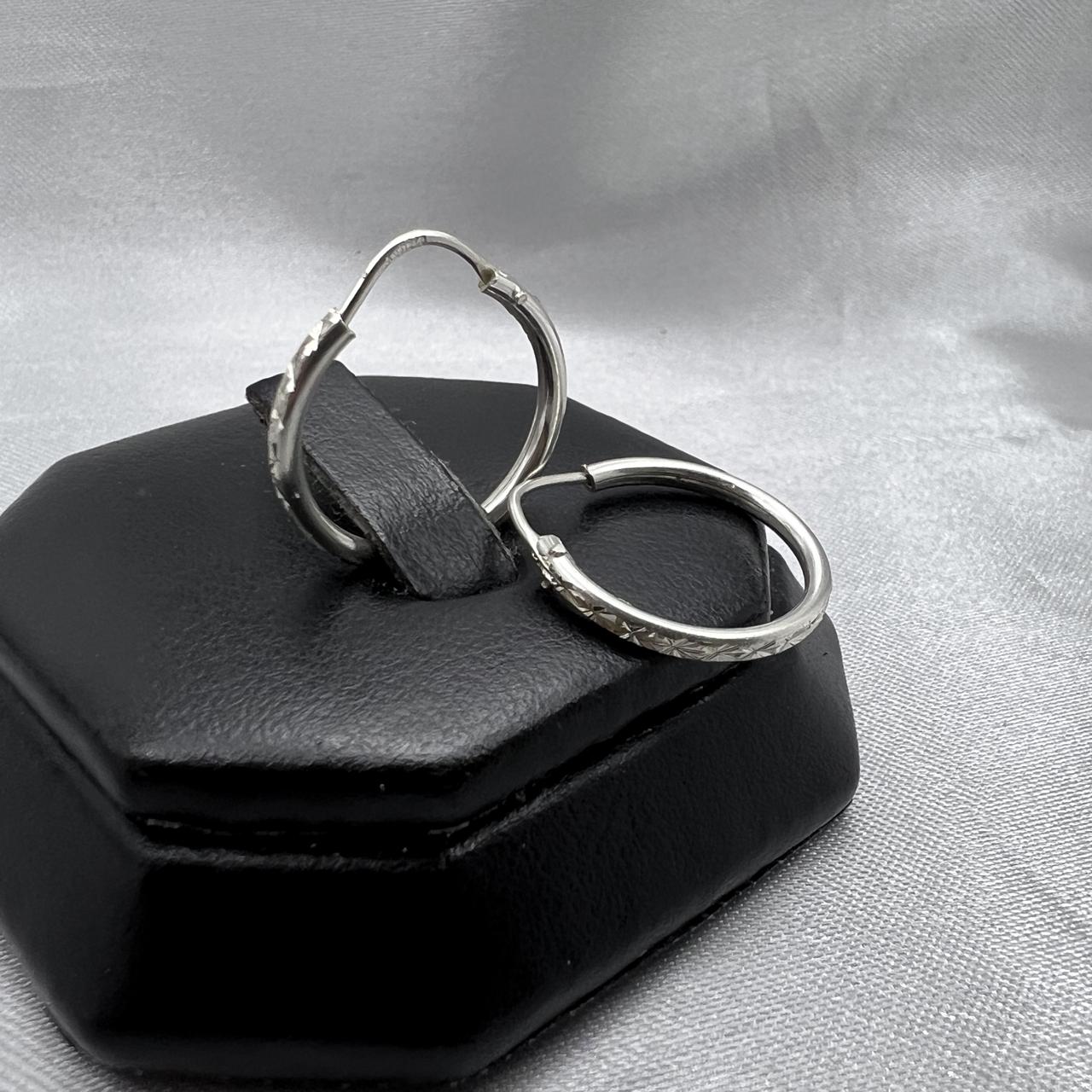 #ARR153 - Arracada Diamantada De Plata - CE7.0