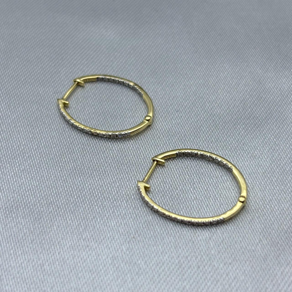 #ARRX10101 - Arracada Con Diamante Natural Oro 10K - LX275