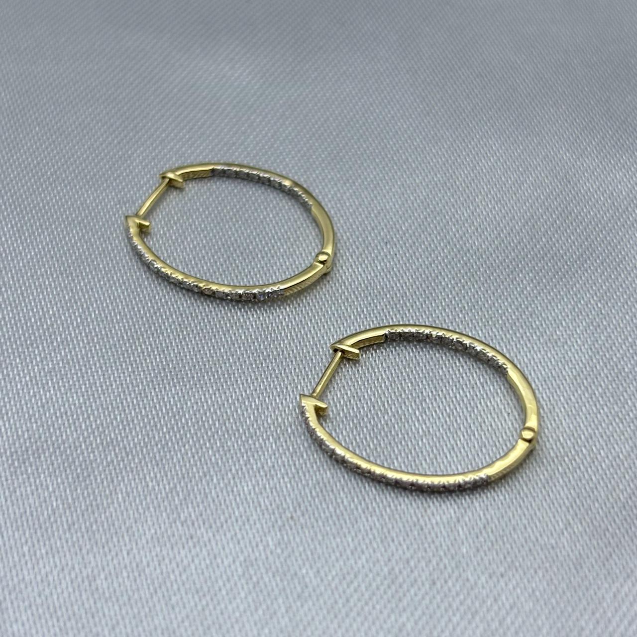 #ARRX10101 - Arracada Con Diamante Natural Oro 10K - LX275