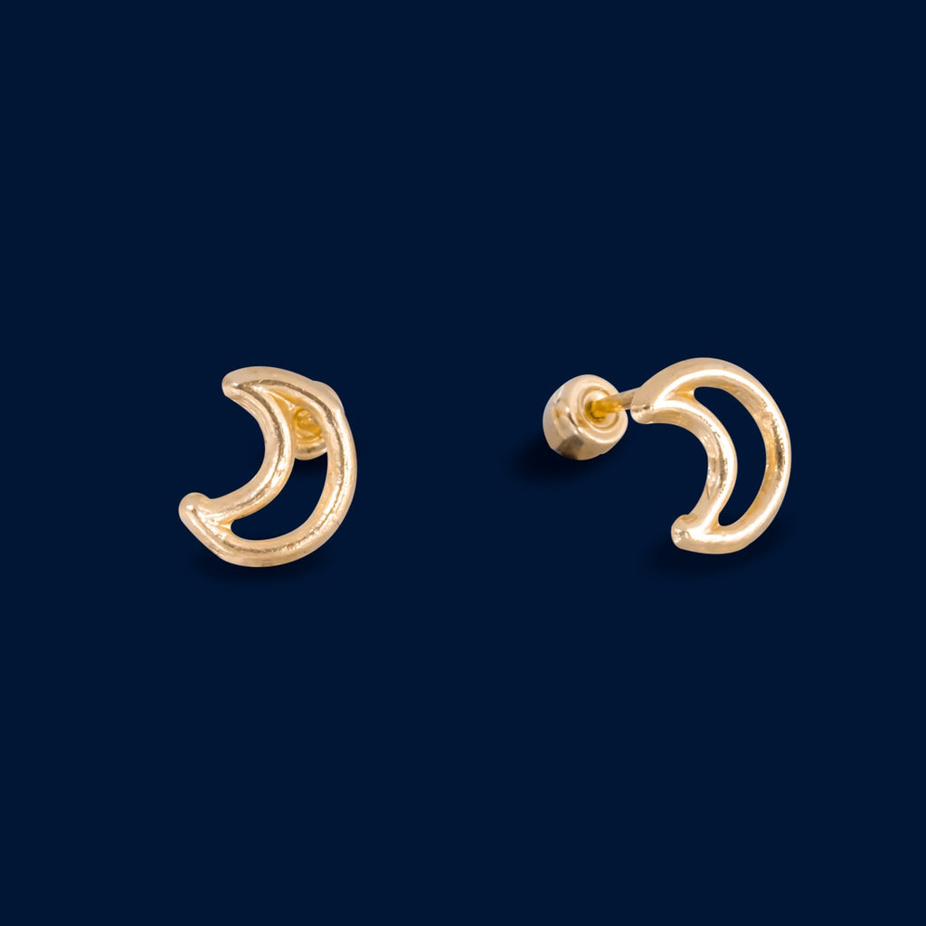 #B10102 - Broquel Silueta De Luna Oro 10K