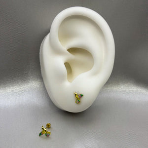 #B10136 - Broquel Colibrí Oro 10K