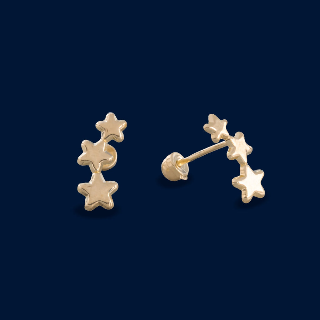 #B10145 - Broquel 3 Estrellas Oro 10K
